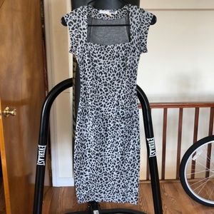 Gray Cheetah Print Dress